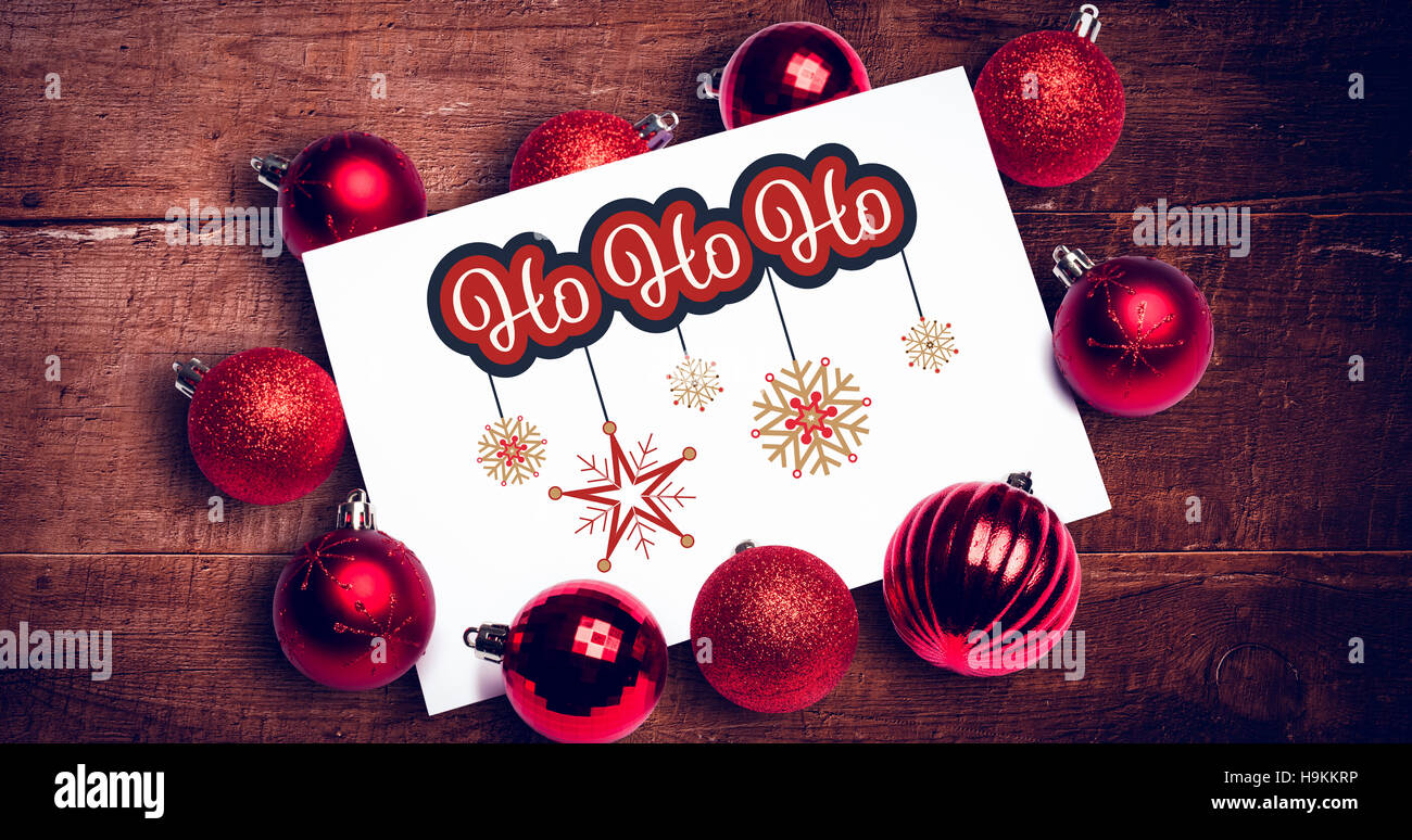 Composite image of white and red greetings card Stock Photo