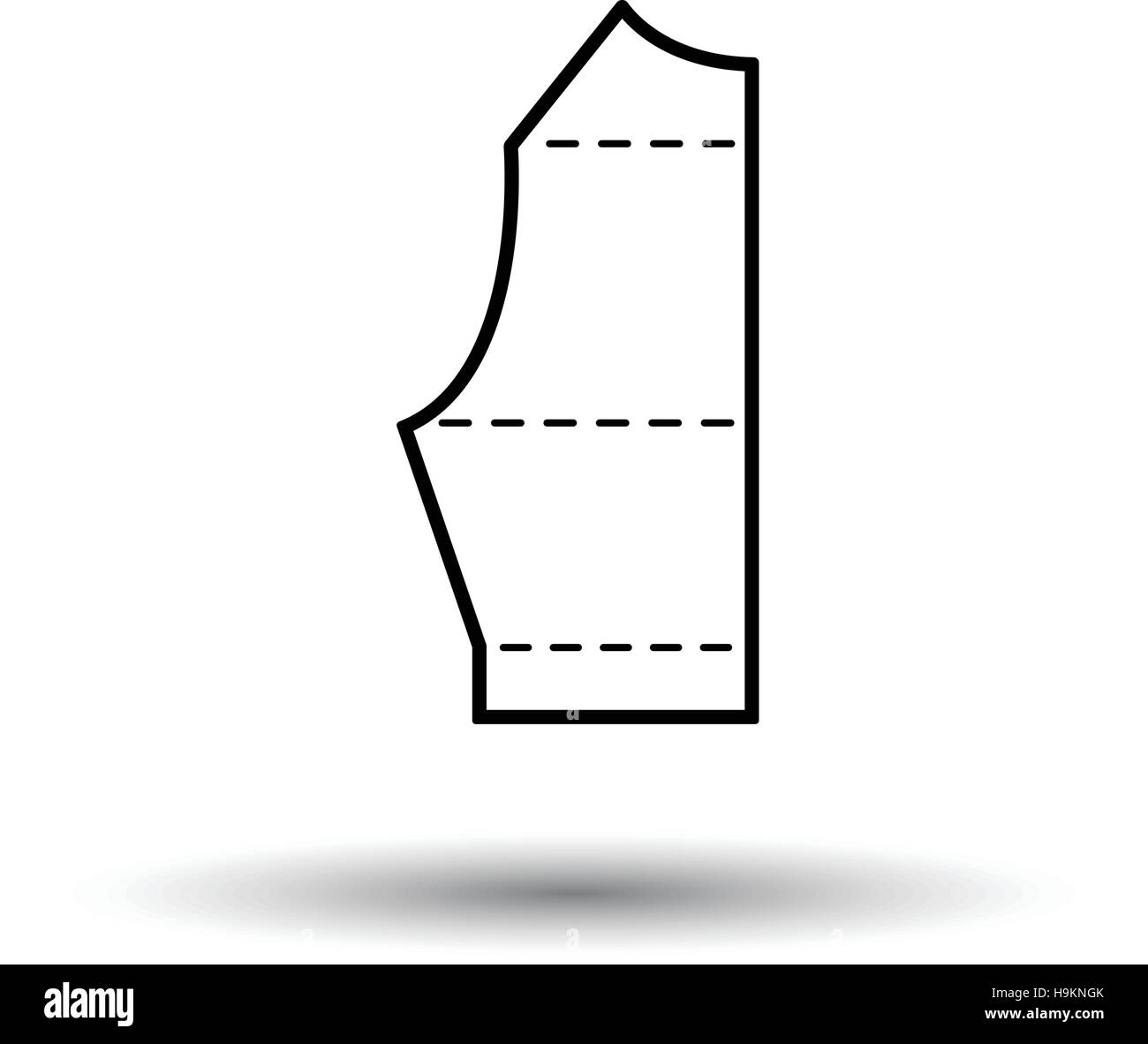 Sewing pattern icon. White background with shadow design. Vector ...