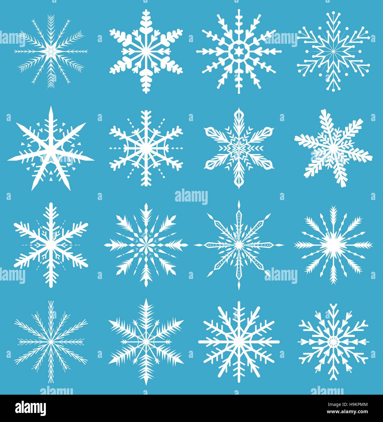 Snowflakes set hi-res stock photography and images - Alamy
