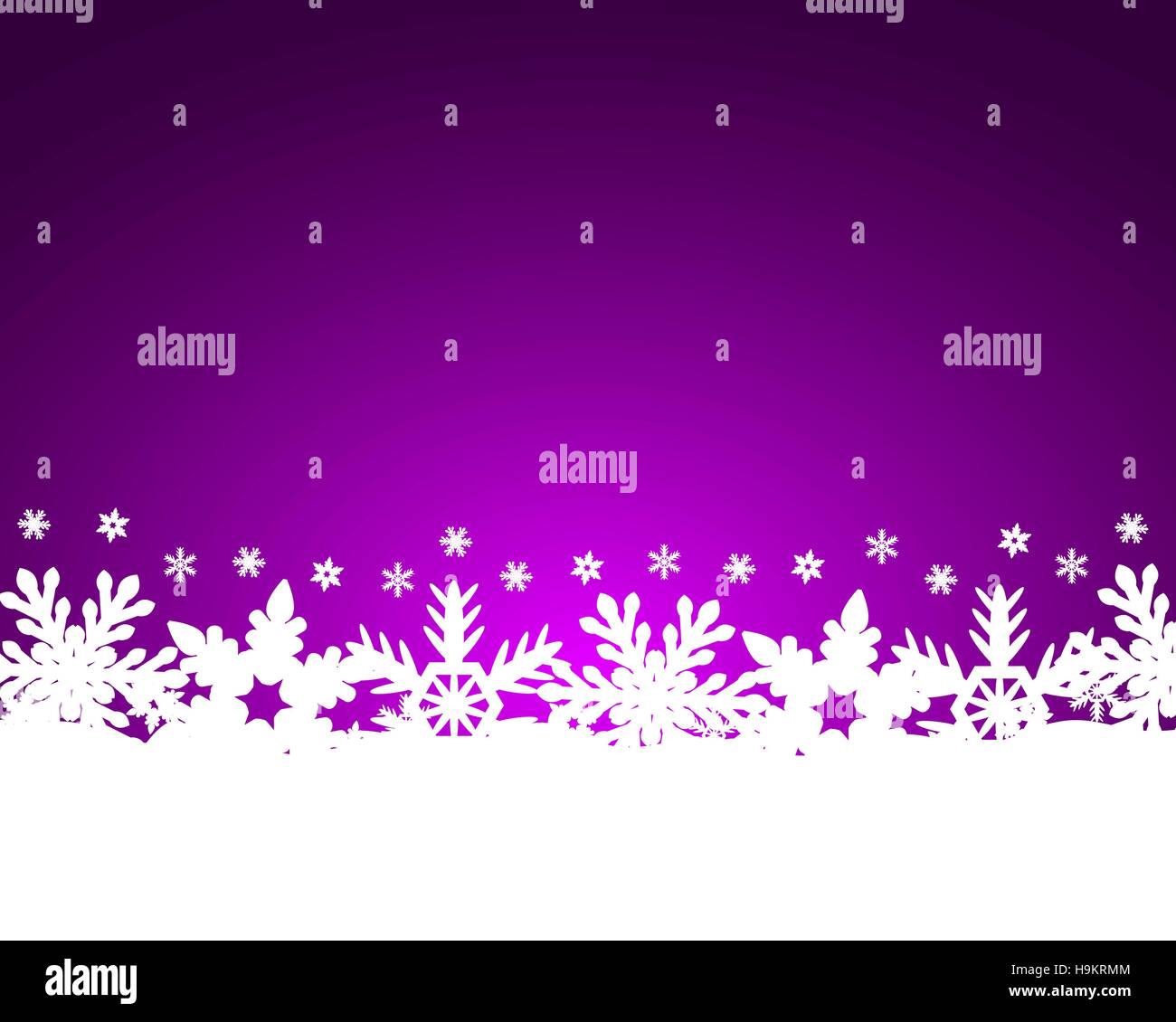Christmas purple background with snowflakes Stock Vector Image & Art ...