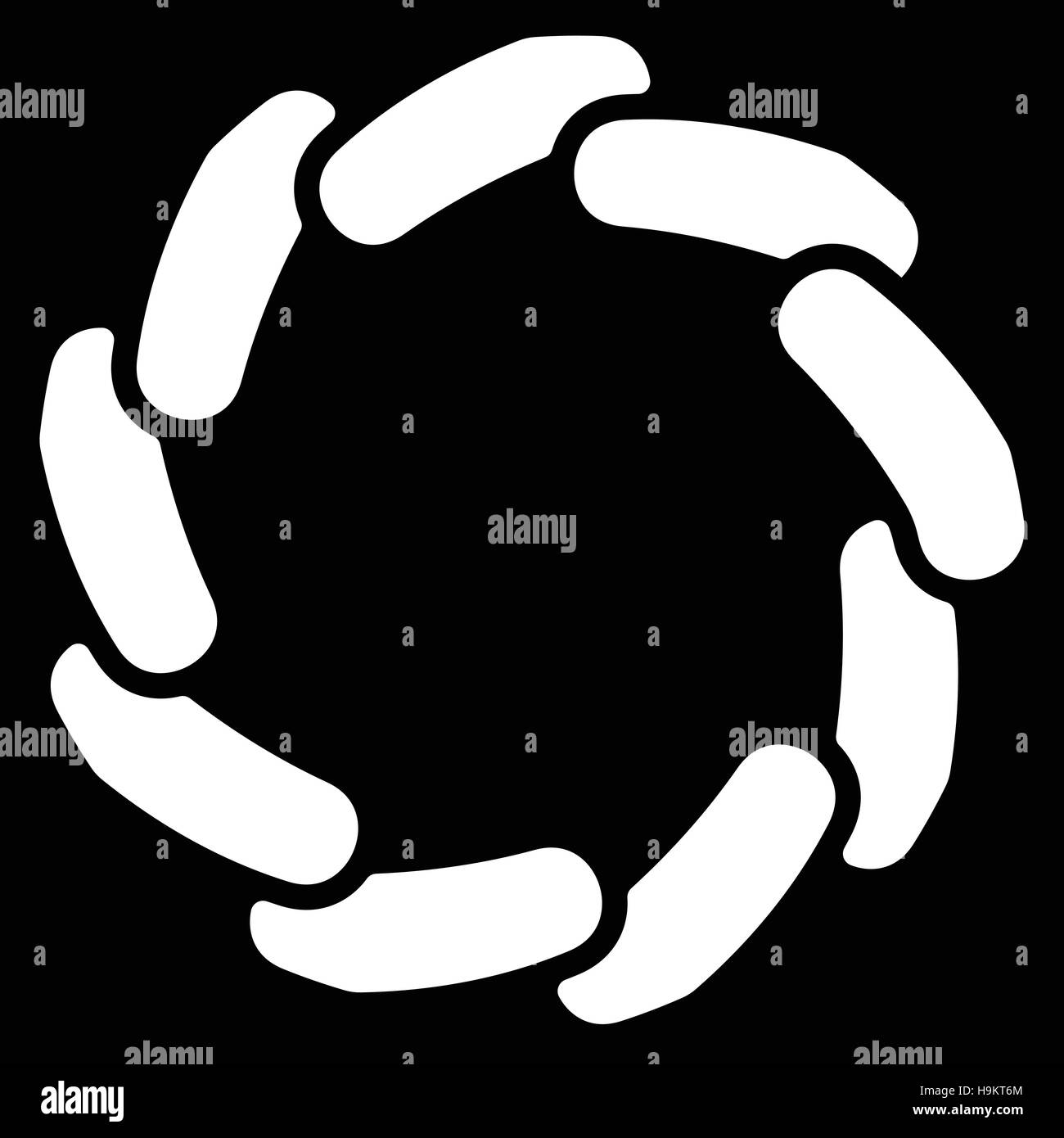Circular generic symbol, icon - Rotated overlapping bars, rounded ...