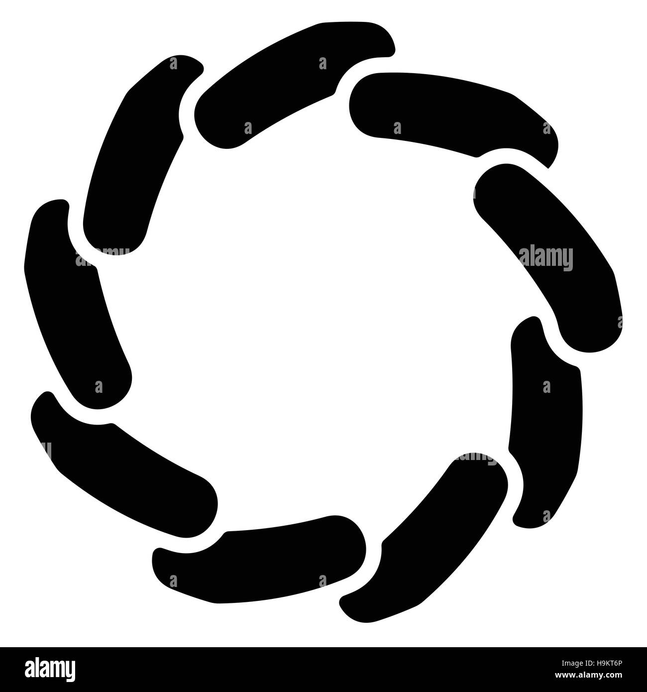 Circular generic symbol, icon - Rotated overlapping bars, rounded ...