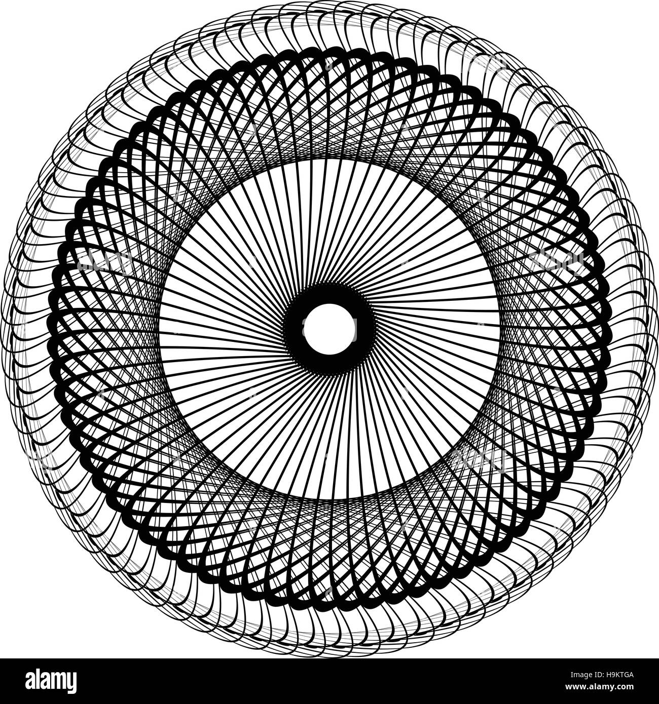 Abstract circular element, radial lines shape. Geometric element Stock ...