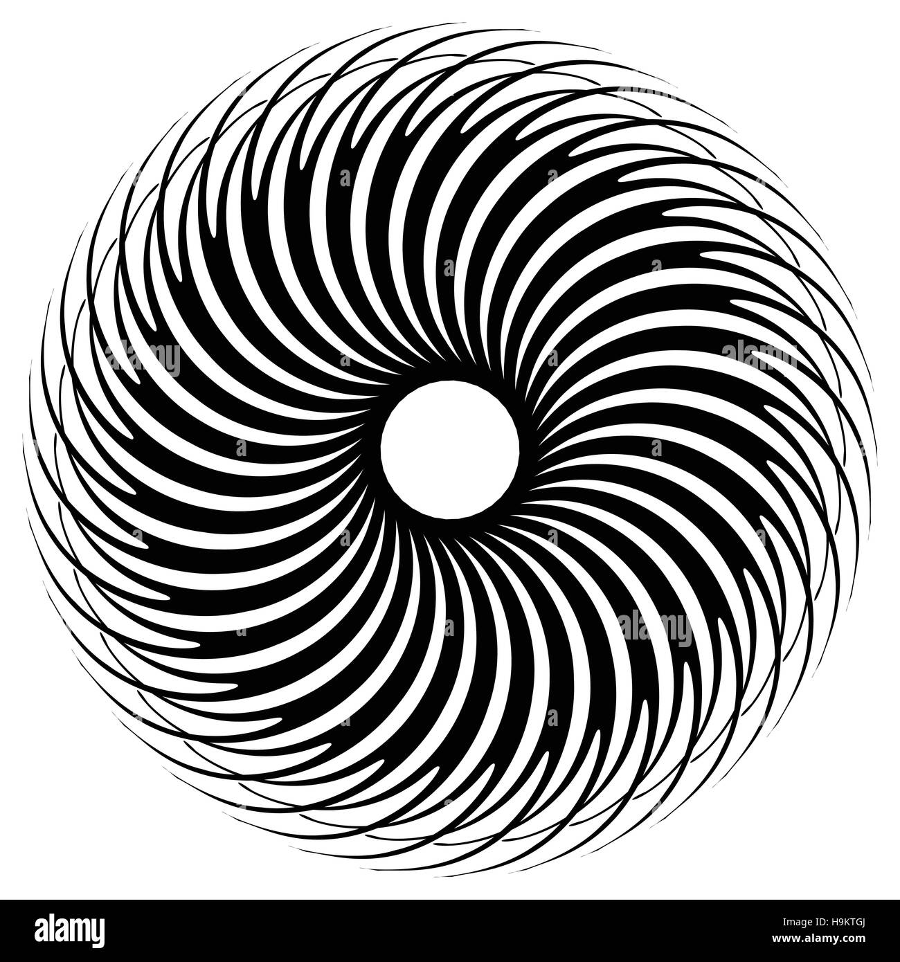 Abstract circular element, radial lines shape. Geometric element Stock ...