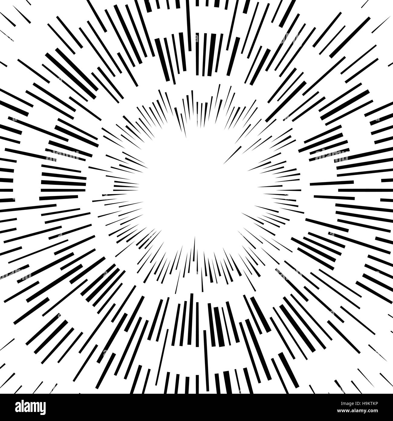 Abstract circular element, radial lines shape. Geometric element Stock ...