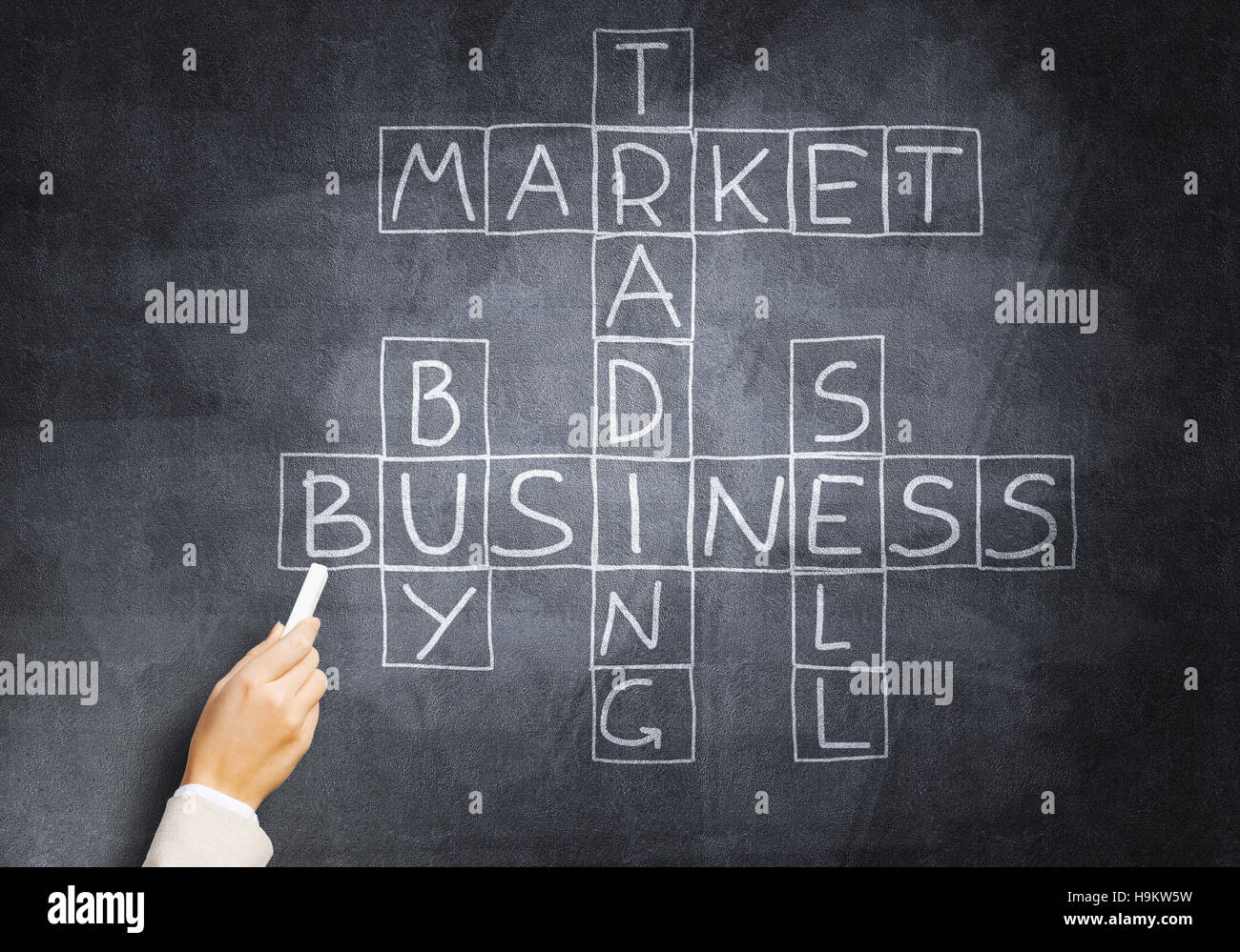Woman draw crossword Stock Photo Alamy Woman draw crossword Stock Photo Alamy