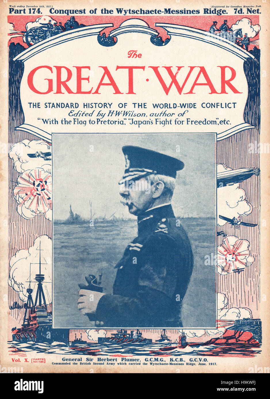 1917 The Great War front page General Sir Herbert Plumer Stock Photo