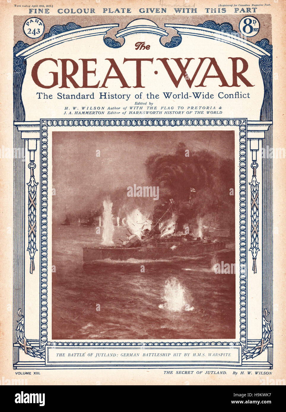 1919 The Great War front page Battle of Jutland Stock Photo