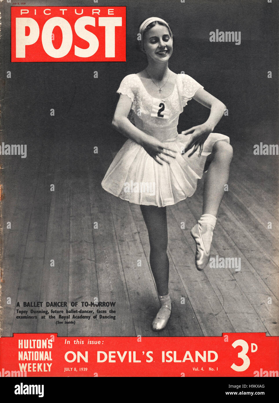 1939 Picture Post Ballet dancer Paula 'Topsy' Dunning Stock Photo