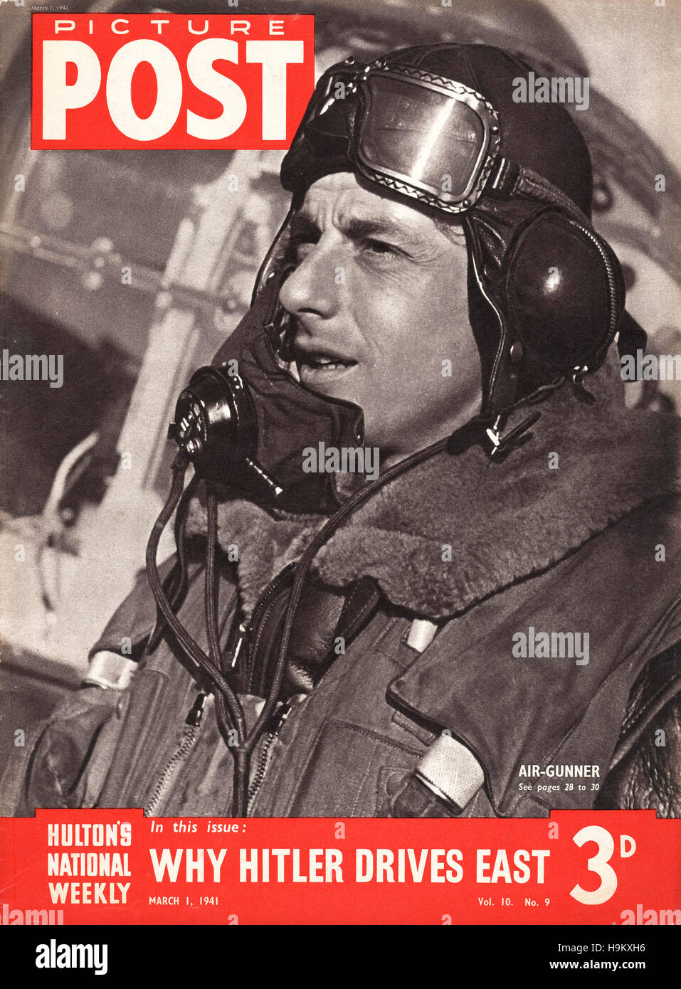 1941 Picture Post Air-gunner Stock Photo