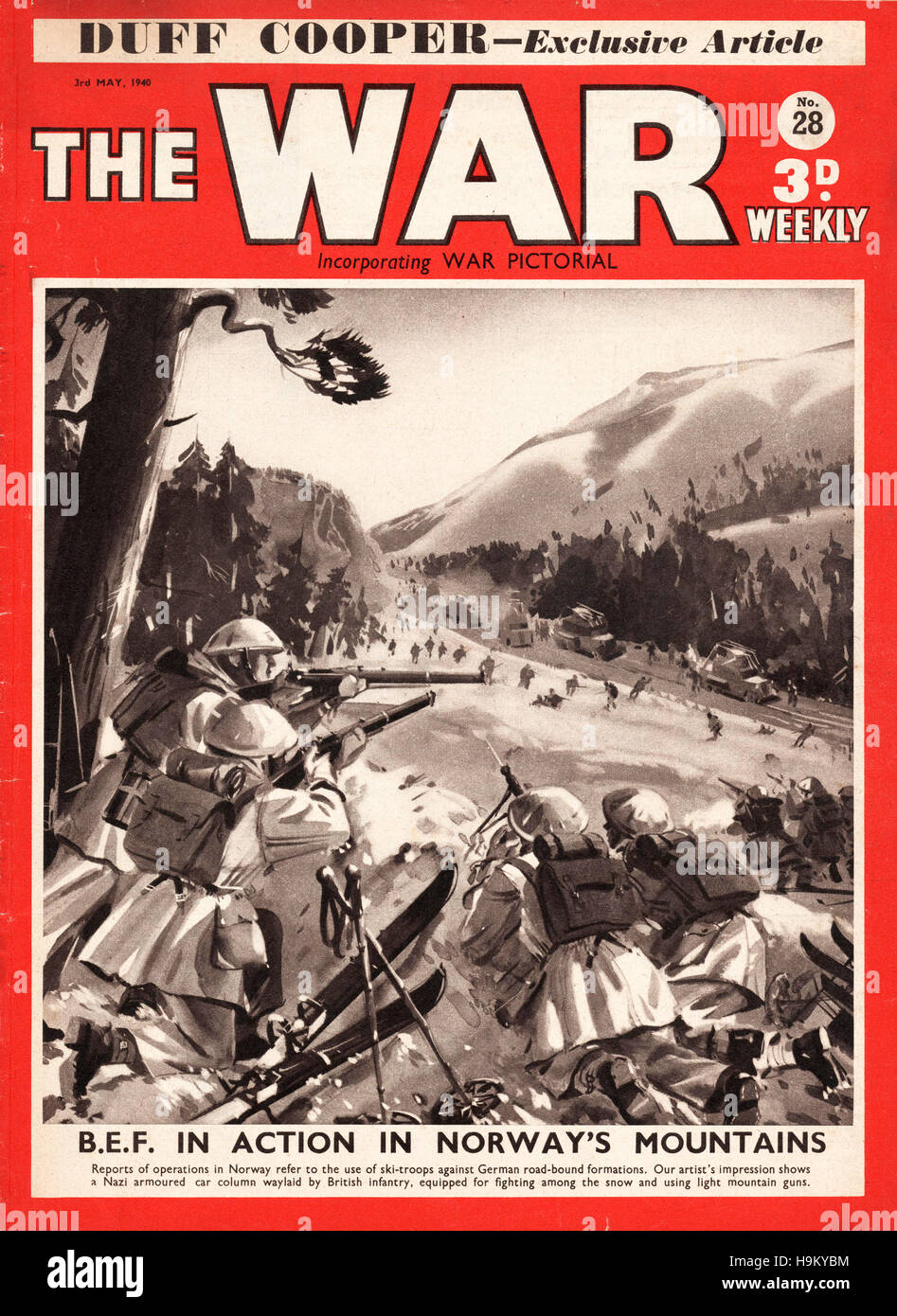1940 The War magazine British Expeditionary Force in Norway Stock Photo
