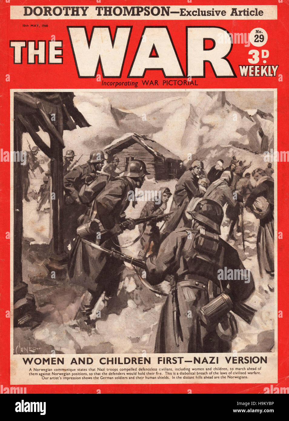 1940 The War magazine German invasion of Norway Stock Photo