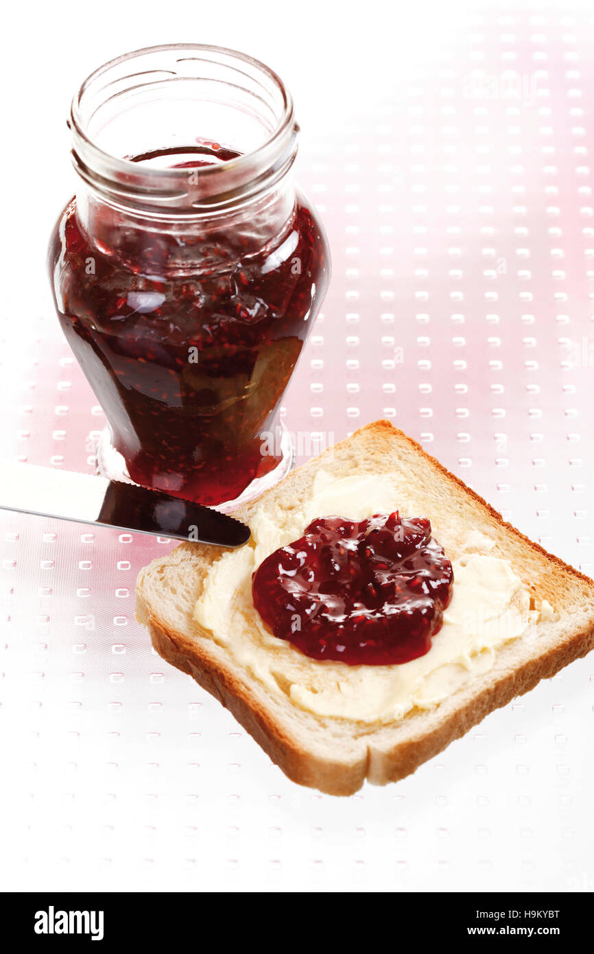 Jam on toast Stock Photo Alamy