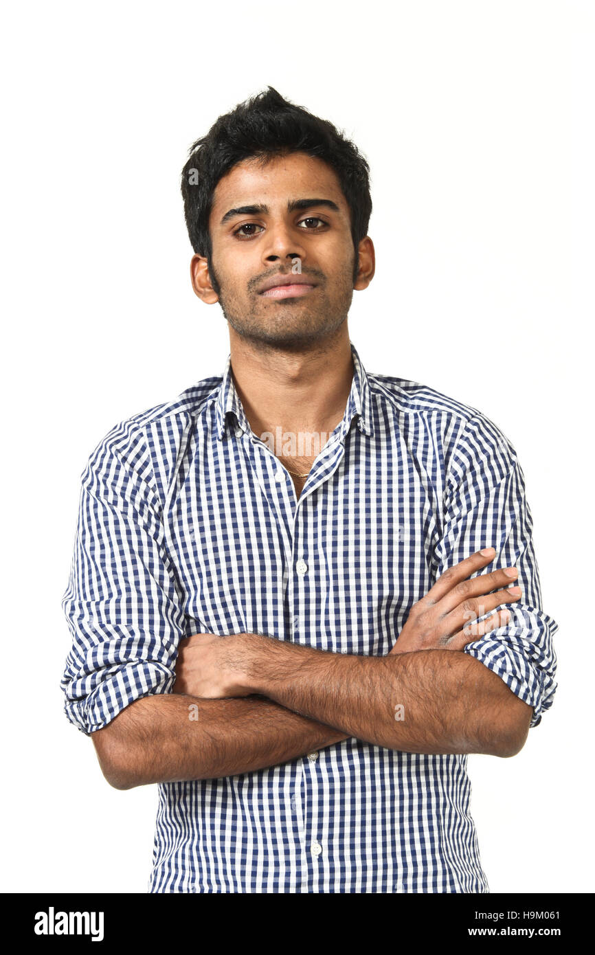 portrait of young man on white background Stock Photo - Alamy
