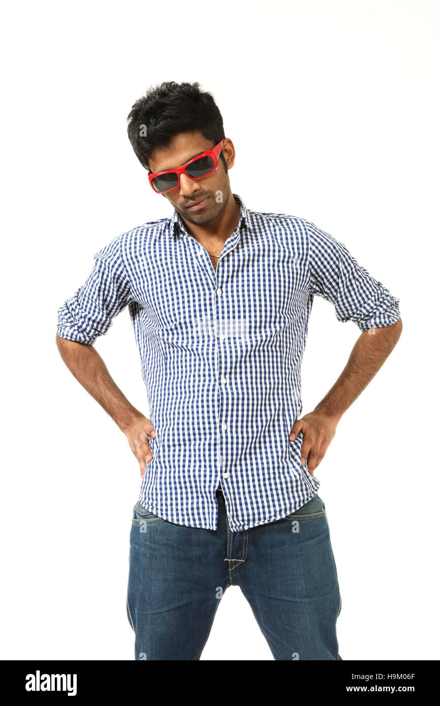 portrait of young man on white background Stock Photo - Alamy