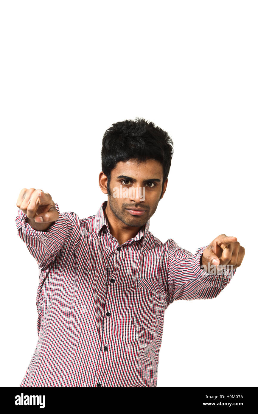 portrait of young man on white background Stock Photo - Alamy