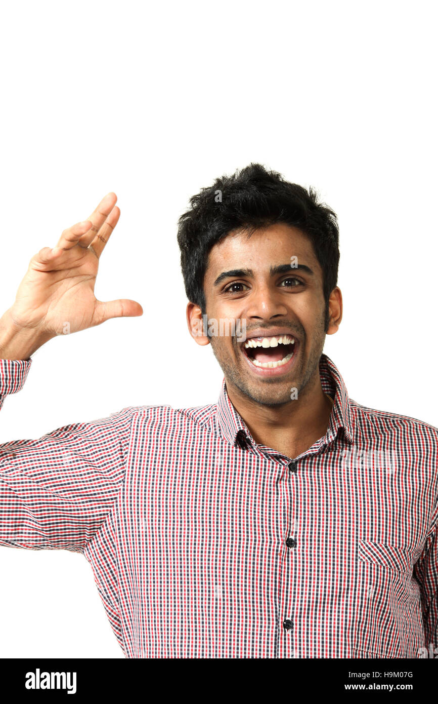 portrait of young man on white background Stock Photo - Alamy