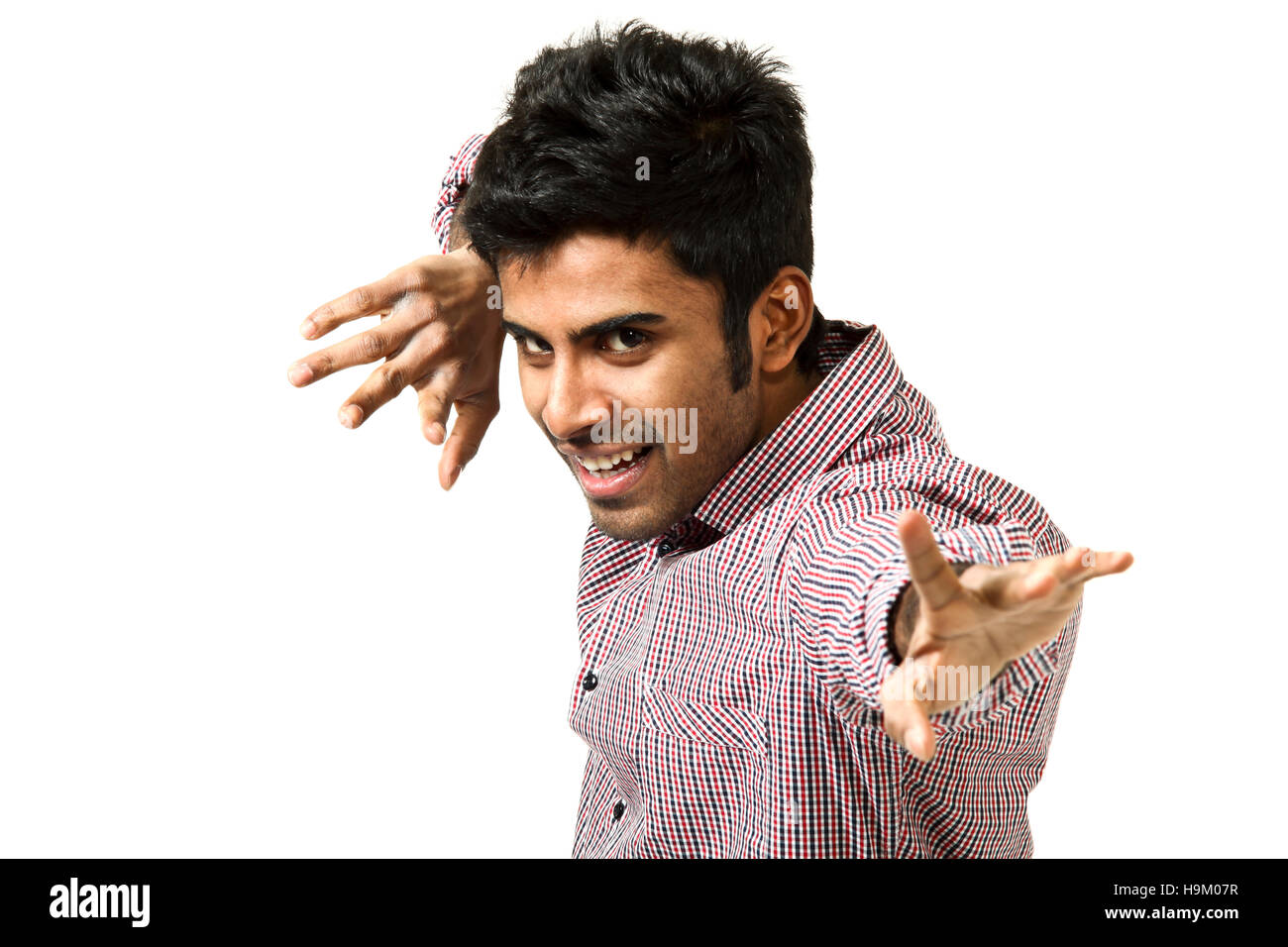 portrait of young man on white background Stock Photo - Alamy