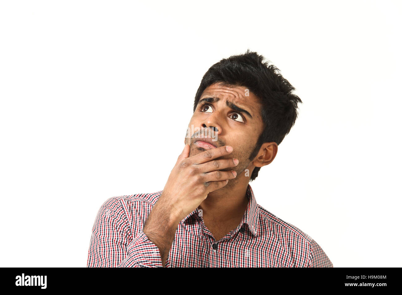 portrait of young man on white background Stock Photo - Alamy