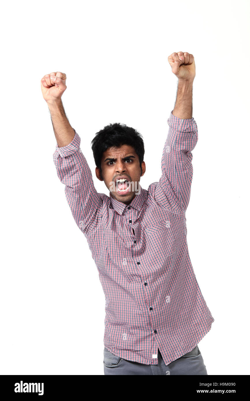 portrait of young man on white background Stock Photo - Alamy