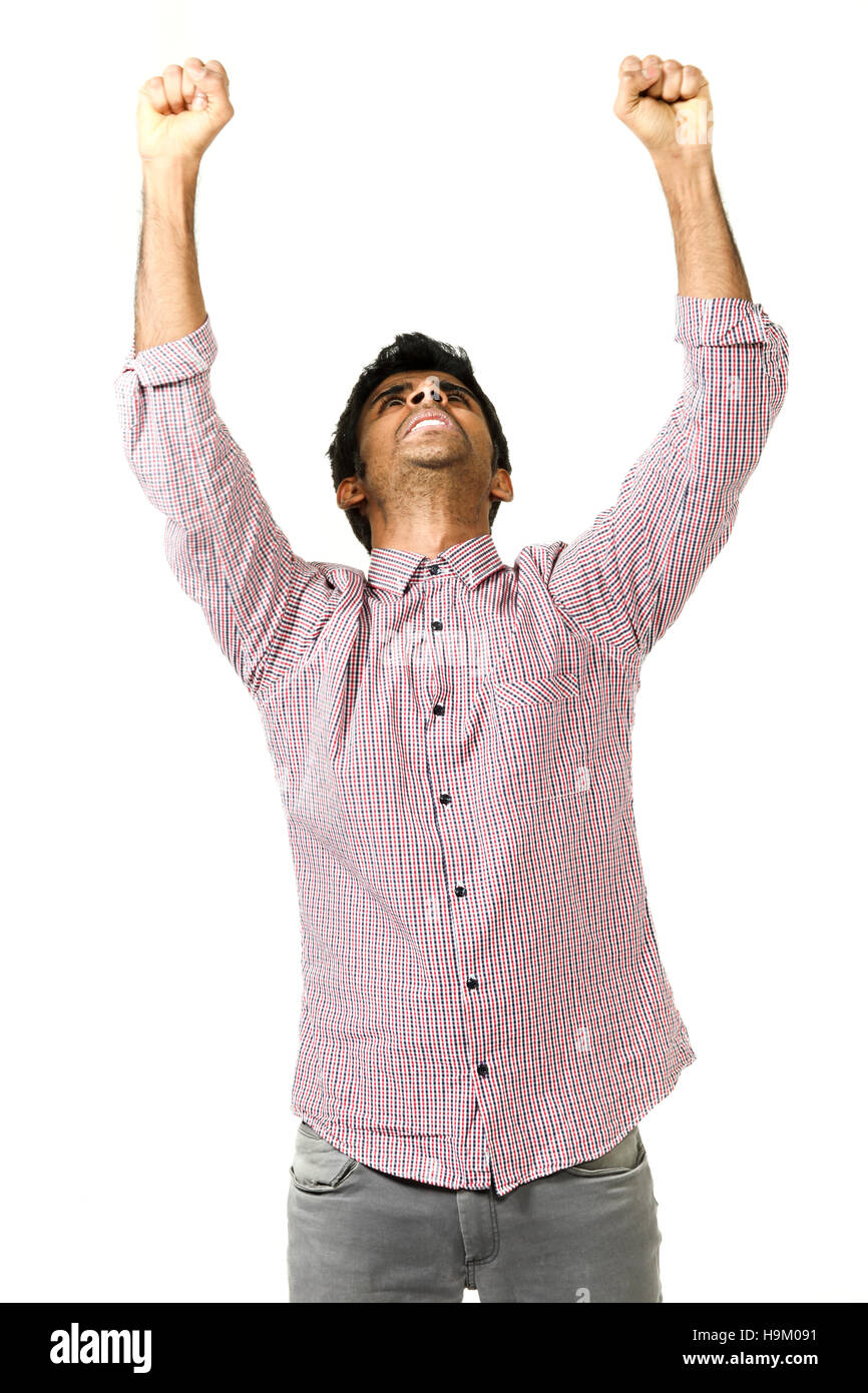 portrait of young man on white background Stock Photo - Alamy