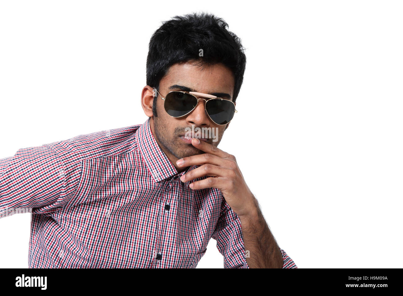portrait of young man on white background Stock Photo - Alamy