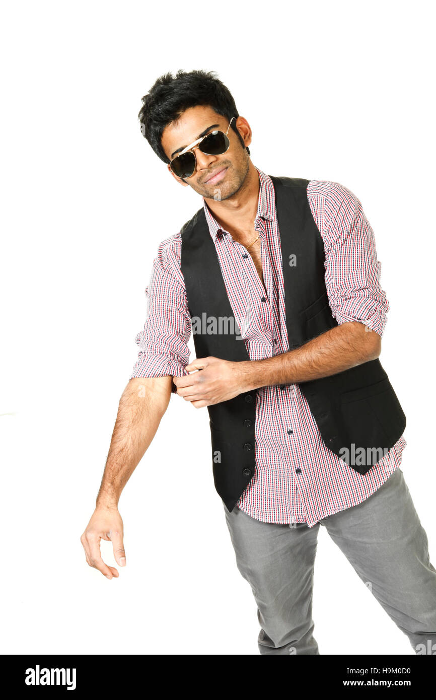 portrait of young man on white background Stock Photo - Alamy