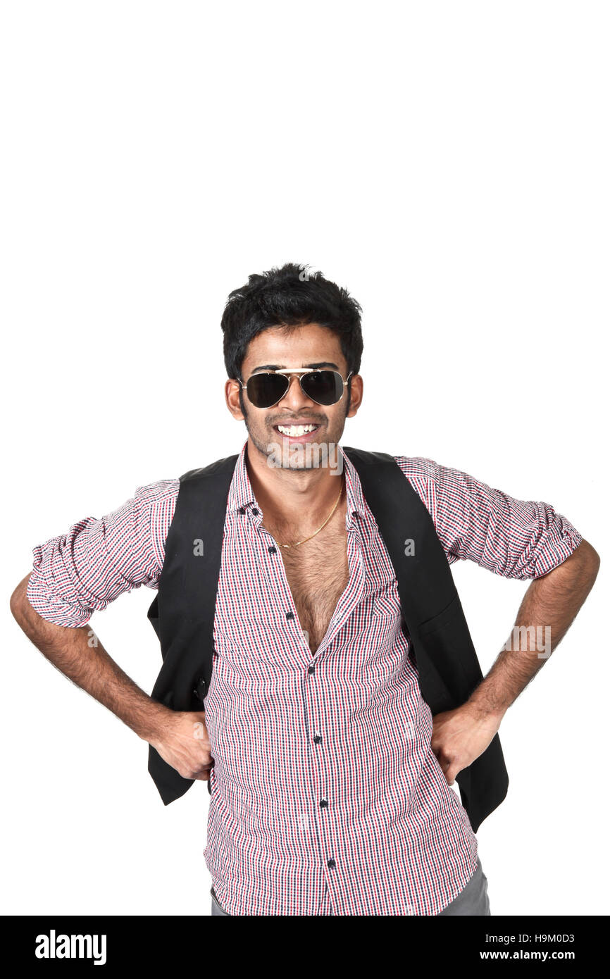 portrait of young man on white background Stock Photo - Alamy