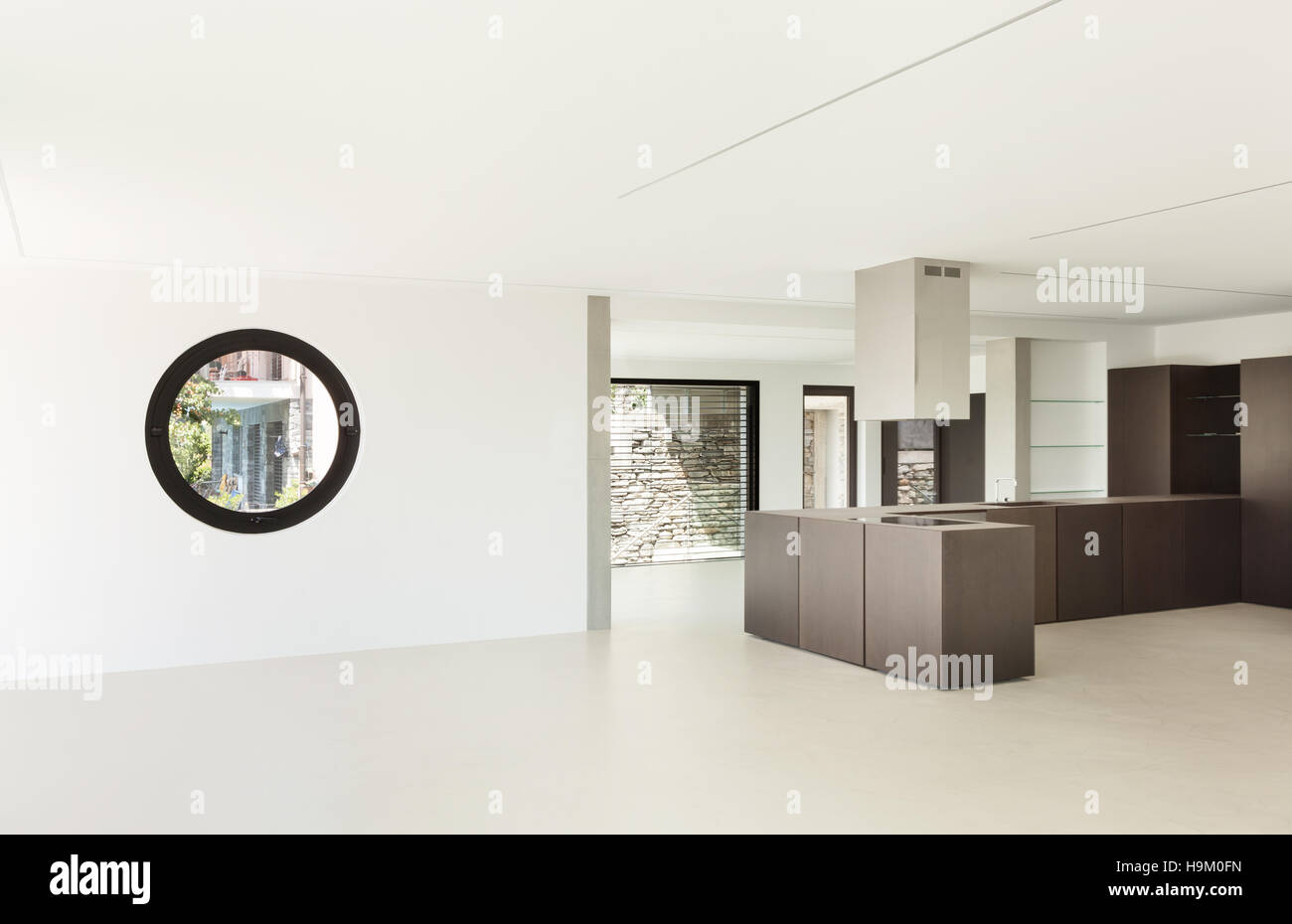 House, interior, modern architecture, kitchen view Stock Photo - Alamy
