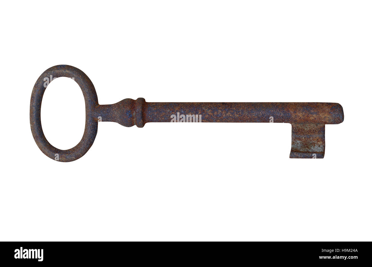 Old rusty key isolated on white background Stock Photo - Alamy