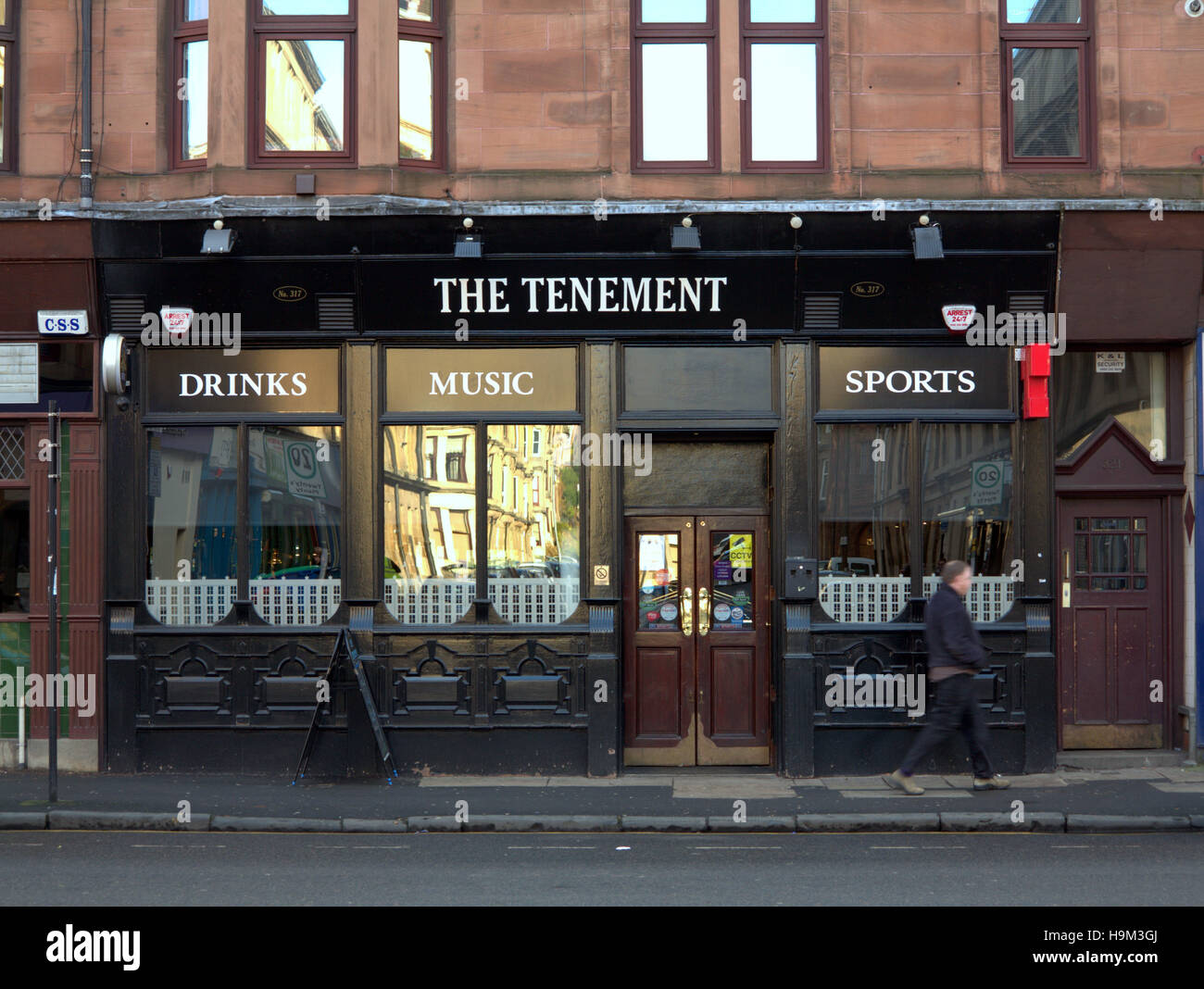 aptlly named tenement pub partick Glasgow Stock Photo