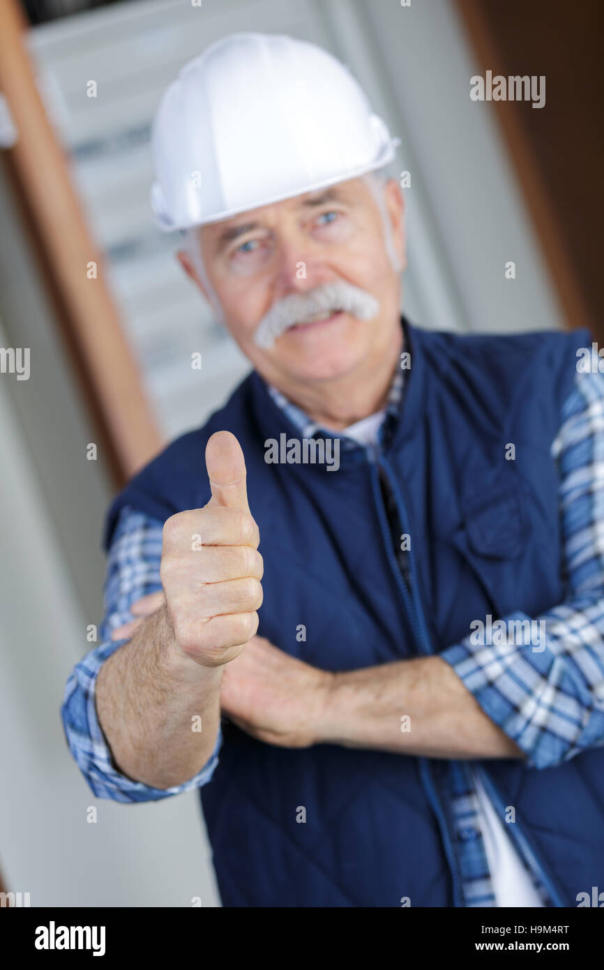 Old aged man thumbs up hi-res stock photography and images - Alamy