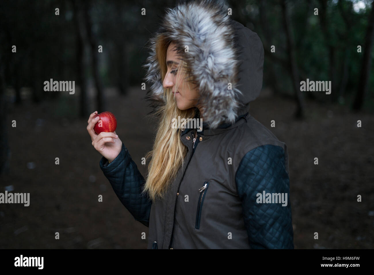 Caucasian woman in red jacket hi-res stock photography and images - Alamy