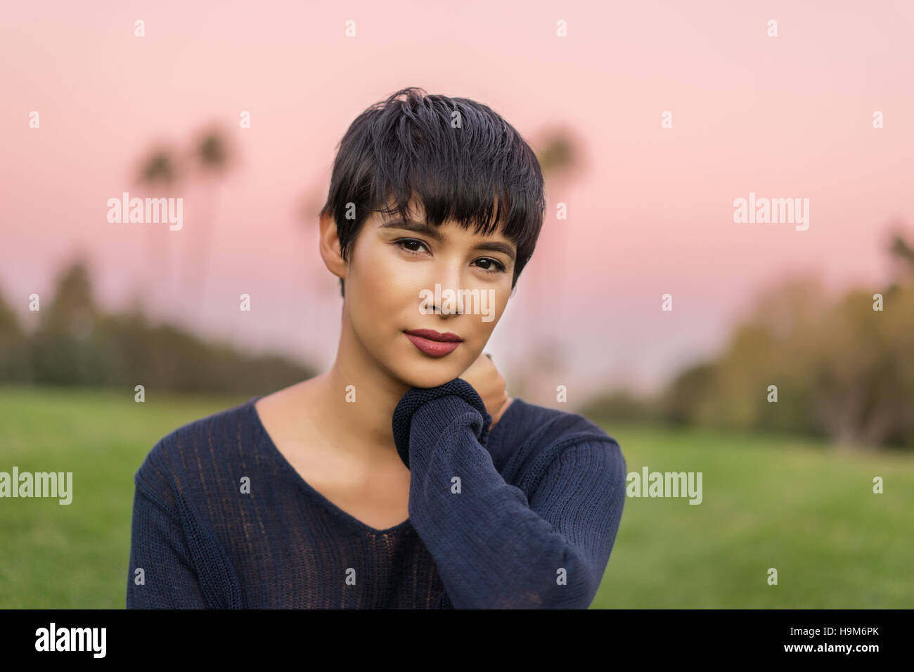 Beautiful modern woman portrait Stock Photo