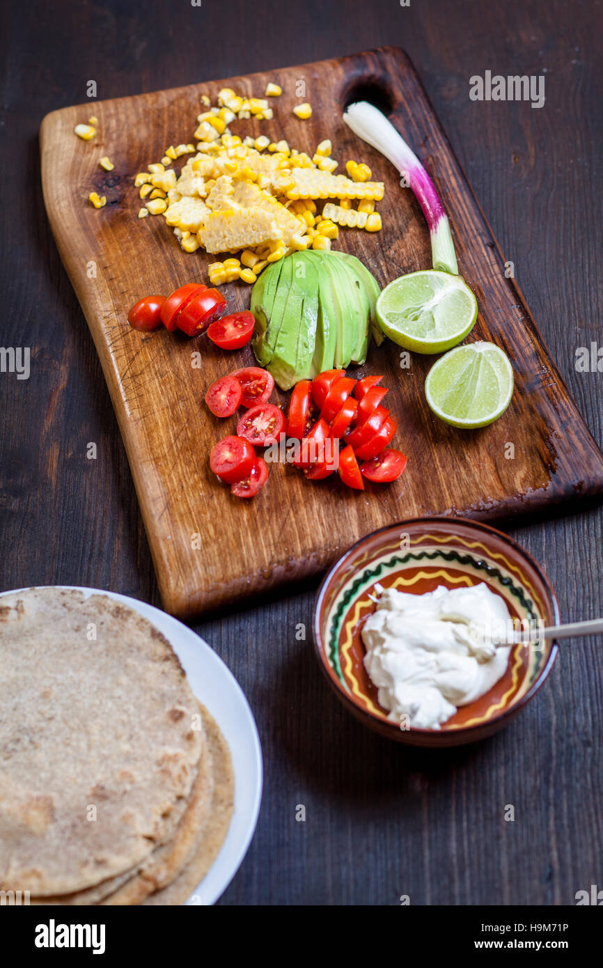 Ingredients of Mexican Tortillas Stock Photo Alamy