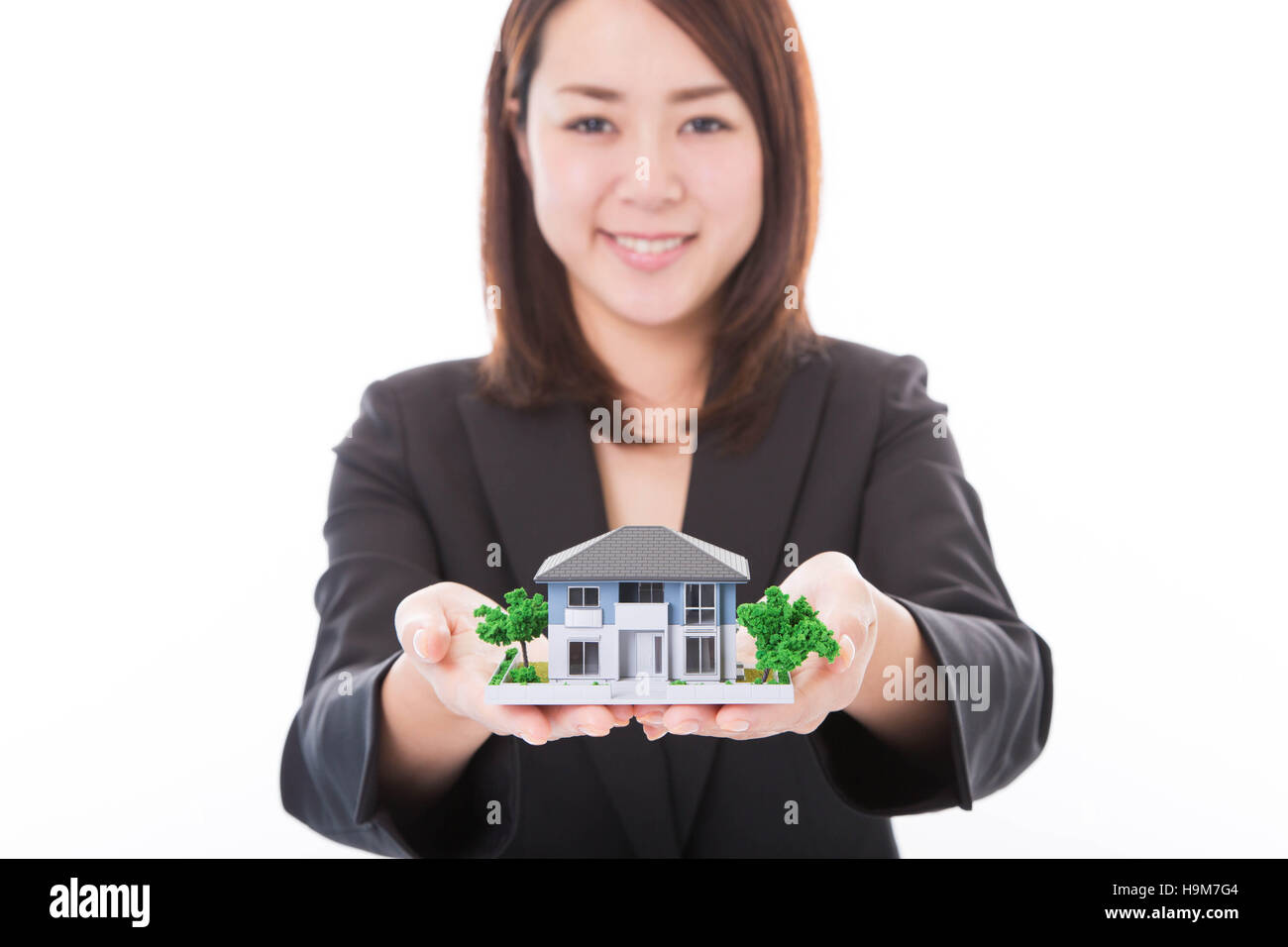 Real estate agent asian family hires stock photography and images Alamy