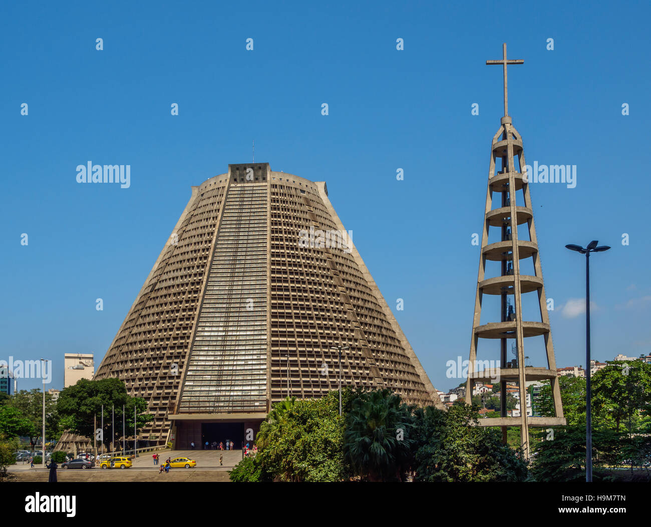 Brazil, City of Rio de Janeiro, View of the Metropolitan Cathedral of ...