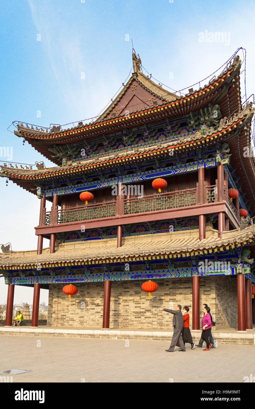 Xian xi'an city walls, Shaanxi, China Stock Photo