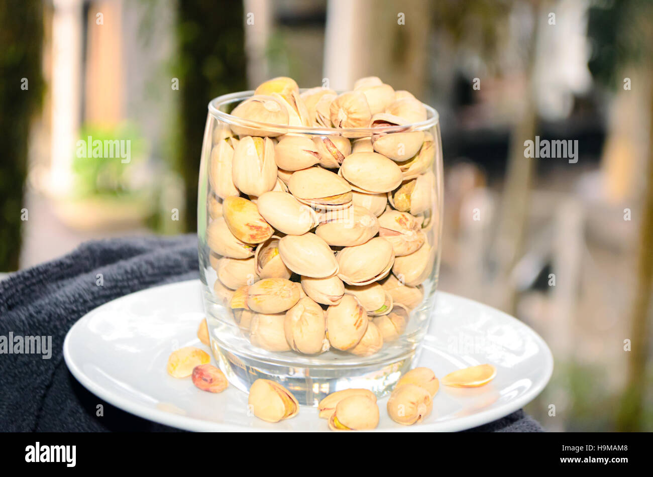 Yellow Pistachios in a Glass. Studio Photo Stock Photo Alamy