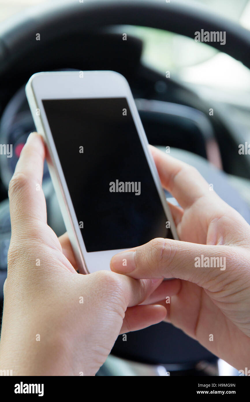 phone call in the car Stock Photo - Alamy
