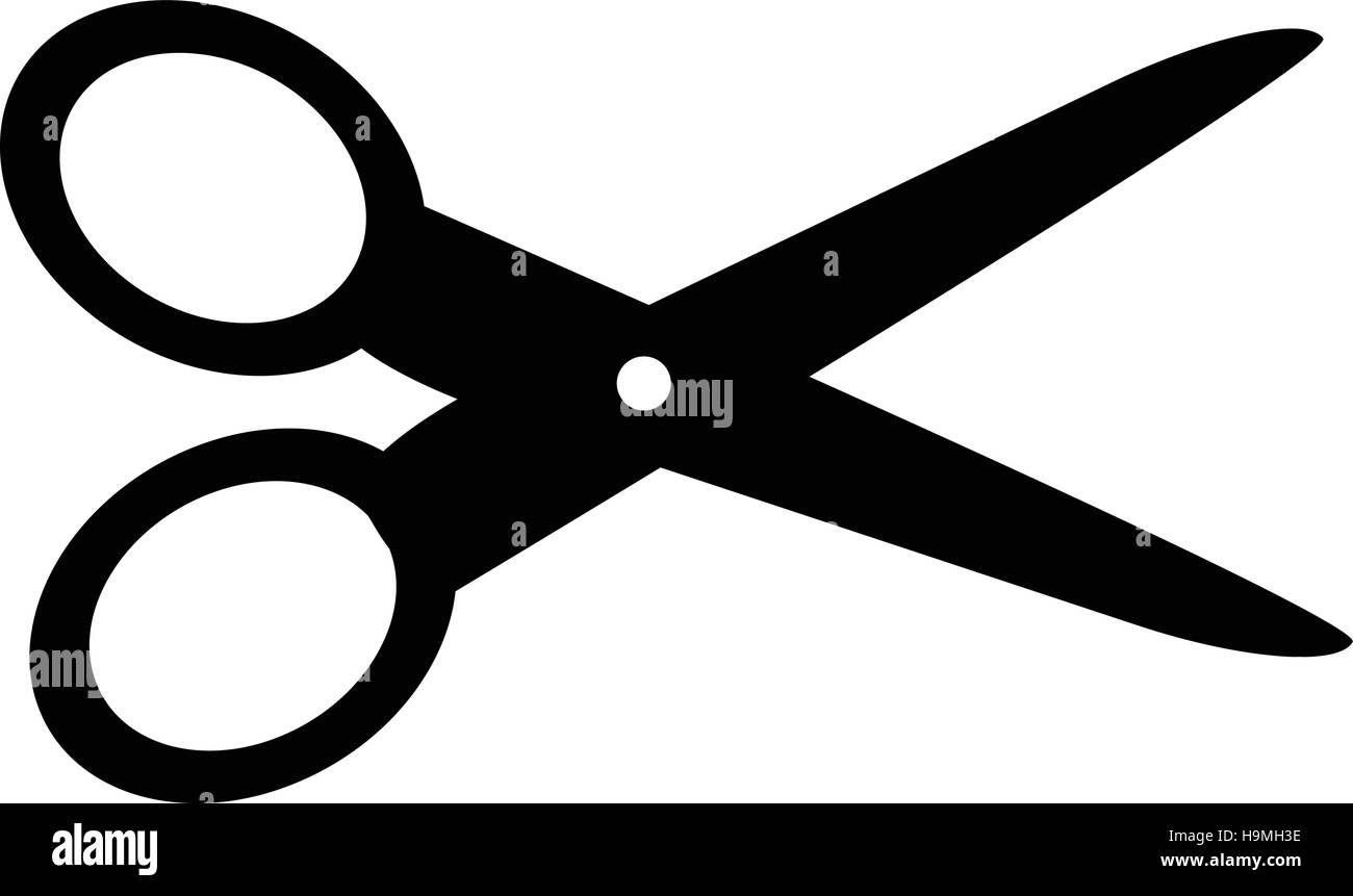 Scissors black icon Stock Vector