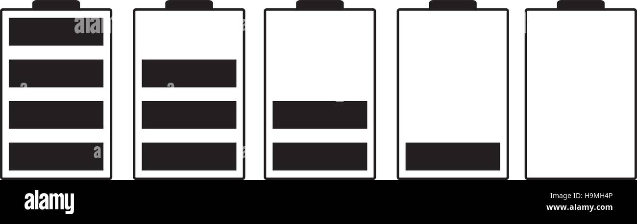 Set of black battery icons Stock Vector Image & Art - Alamy