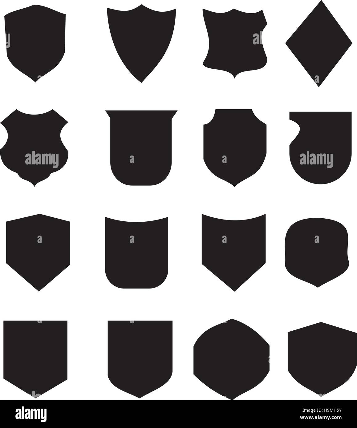 Shields shape hi-res stock photography and images - Alamy