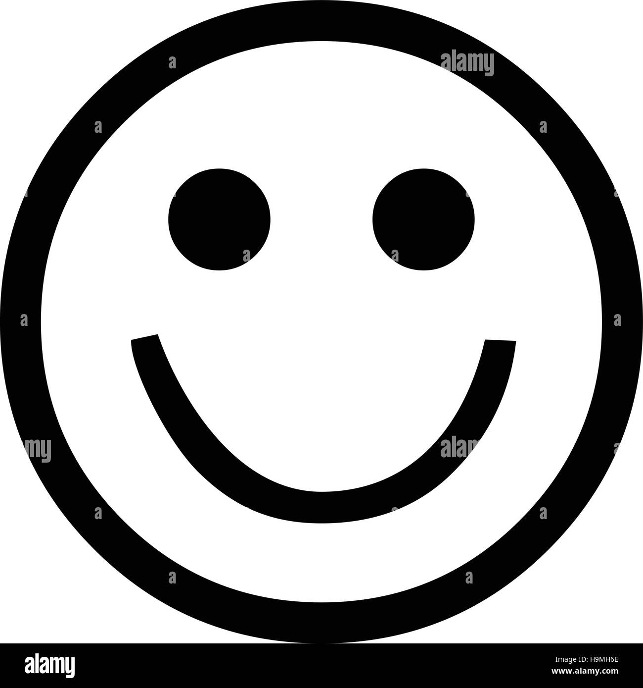 Smiling face icon isolated Stock Vector