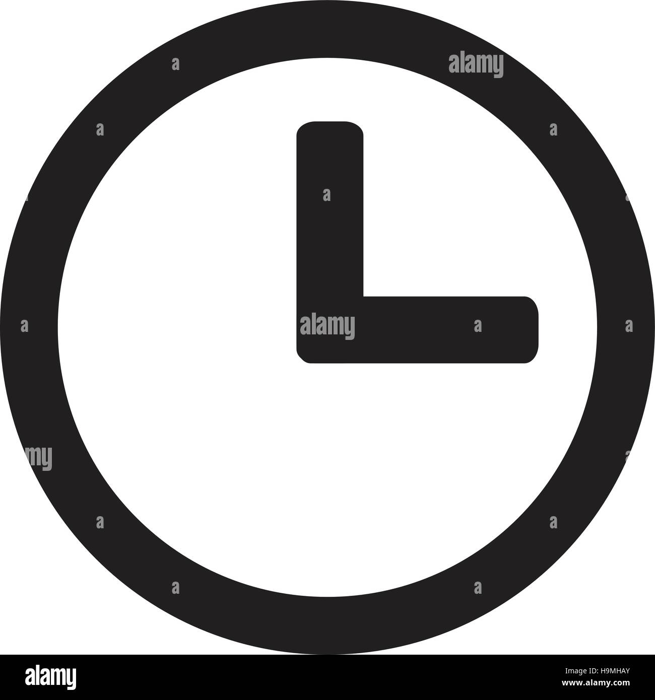 Time and Clock icon on white background Stock Vector Image & Art - Alamy