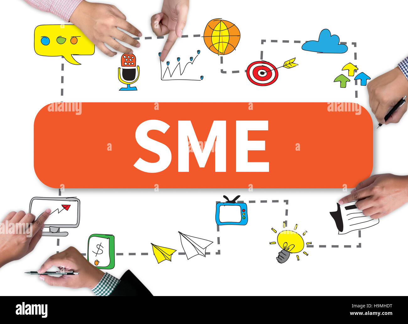 SME - Small And Medium-sized Enterprises Acronym With Marker