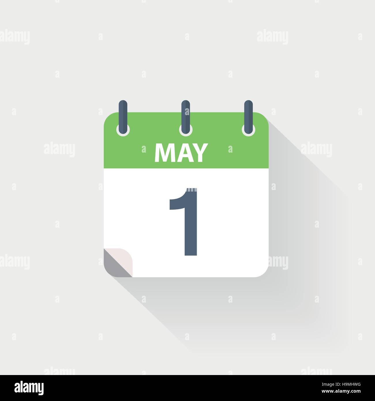 1 may calendar icon on grey background Stock Vector Image & Art - Alamy