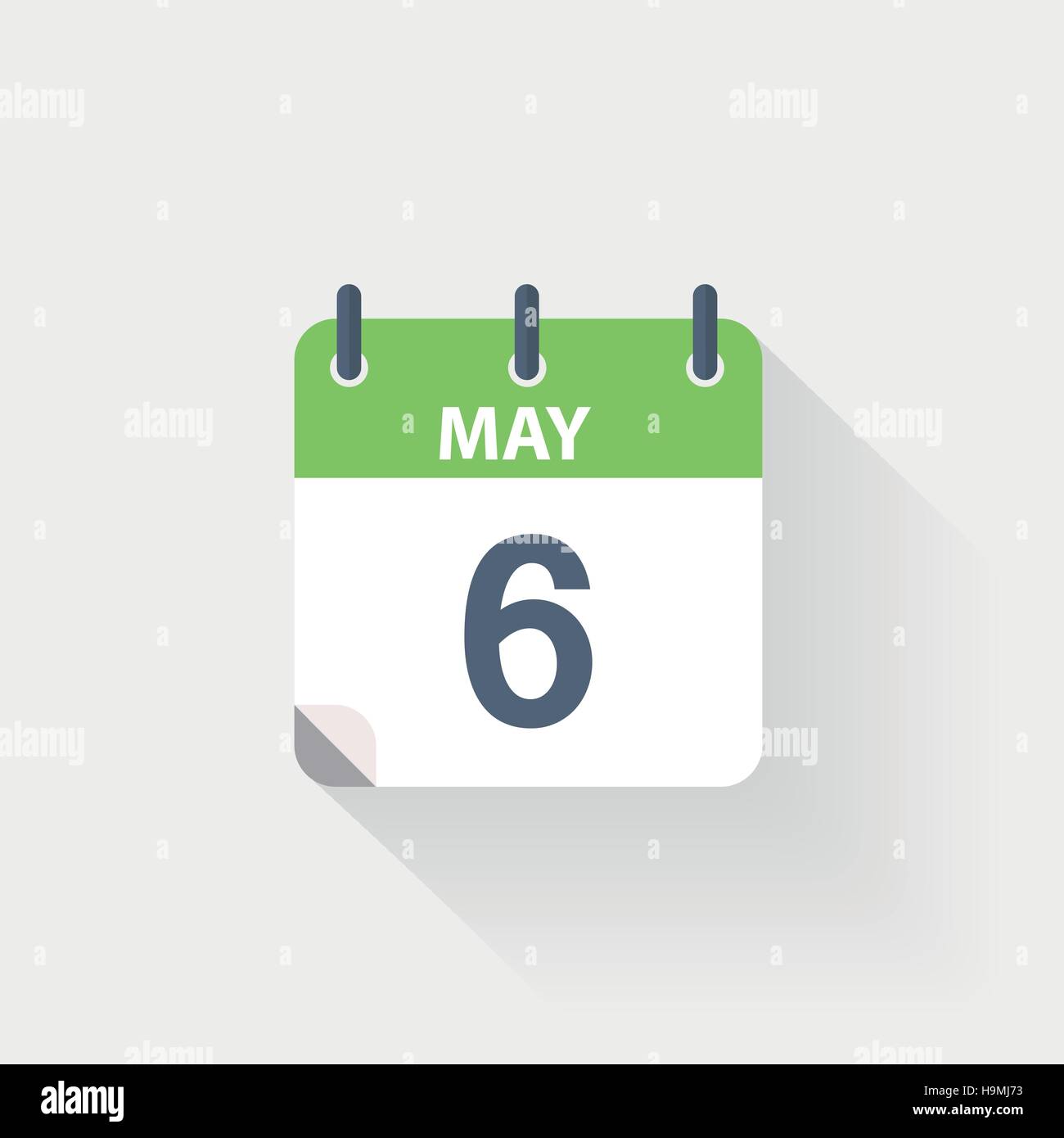 6 may calendar icon on grey background Stock Vector Image & Art - Alamy