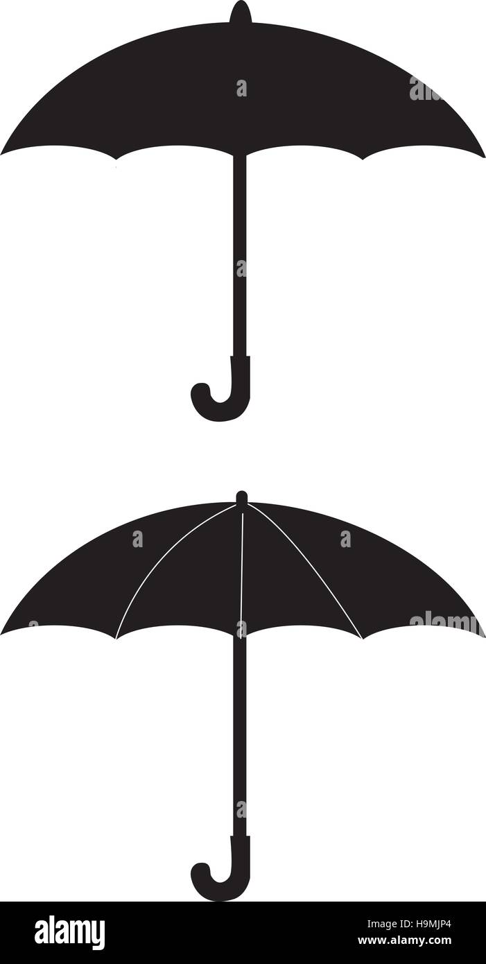 Green umbrella Stock Vector Images - Alamy