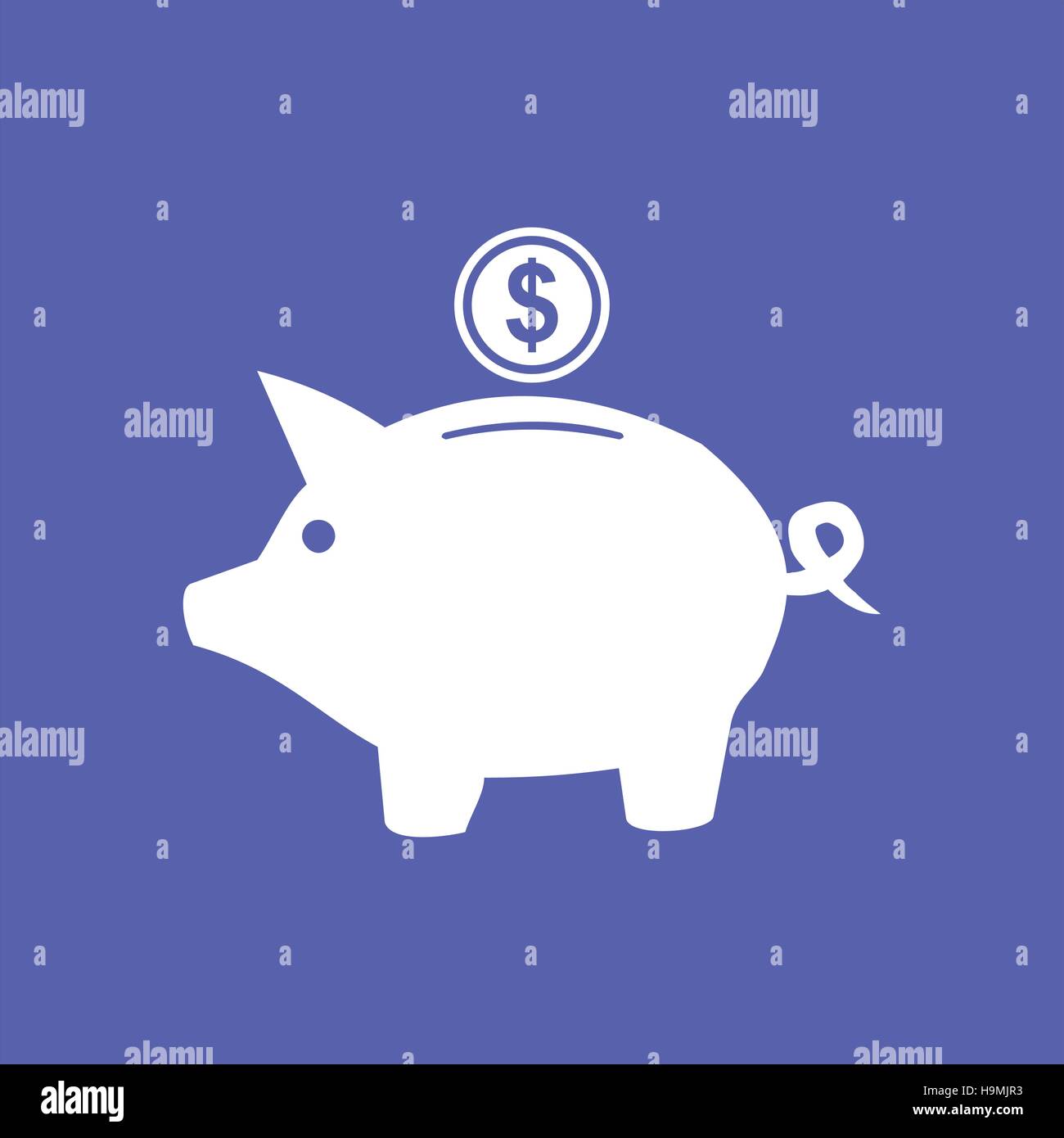 Vector piggy bank icon blue Stock Vector Image & Art - Alamy